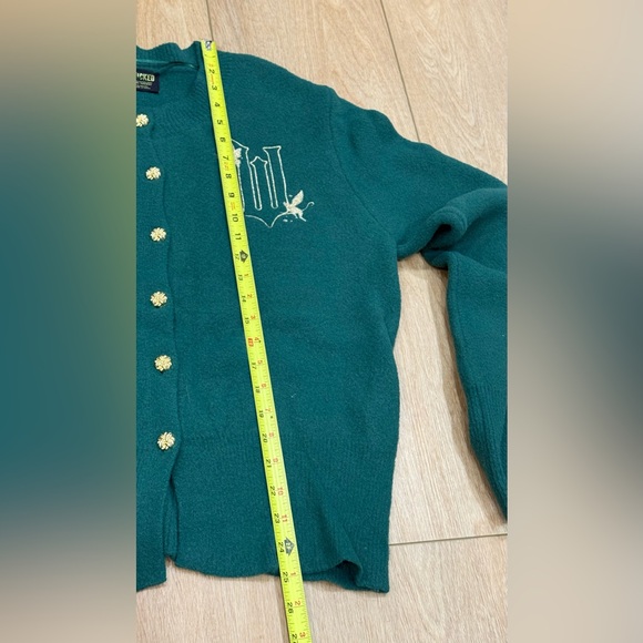 Wicked Broadway Cardigan XL by Paul Tazewell Teal Embroidered Sweater - Picture 6 of 8